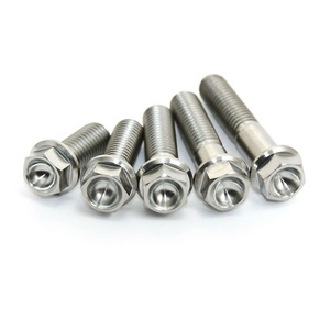 定制高强度摩托车用六角法兰头GR5钛螺栓钛螺钉 - Product Image 5