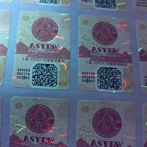 Etiqueta de código QR personalizada de seguridad Etiquetas adhesivas antifalsificación con etiqueta de código QR - Product Image 4
