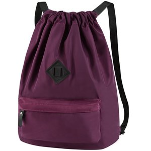 לצייר מחרוזת בחזרה חבילה יצרן ספורט תיק gymsack מותאם אישית כושר מחרוזת תרמיל עם כיס קדמי