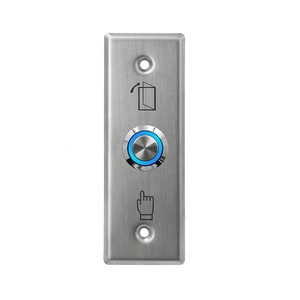 Smart Home Security Door Lock controllo accessi 12V NC/NO/COM Mini Push To Exit interruttore a pulsante di rilascio con indicatore luminoso a LED - Product Image 1