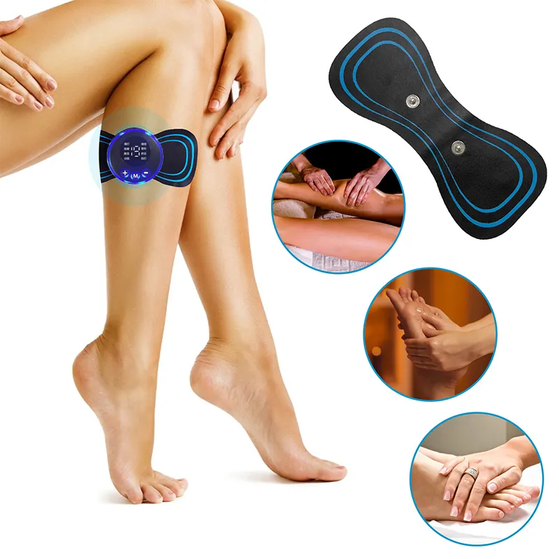 Masseur de cou électrique intelligent/coussinets de Gel/autocollants portatifs de mini masseur de corps pour le muscle détendre le soulagement de la douleur masseur de cou