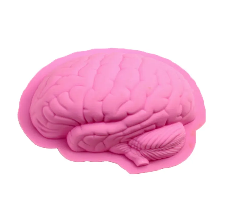 2024 molde de silicona personalización Halloween cerebro humano molde de pastel de silicona pudín postre moldes decoraciones para hornear