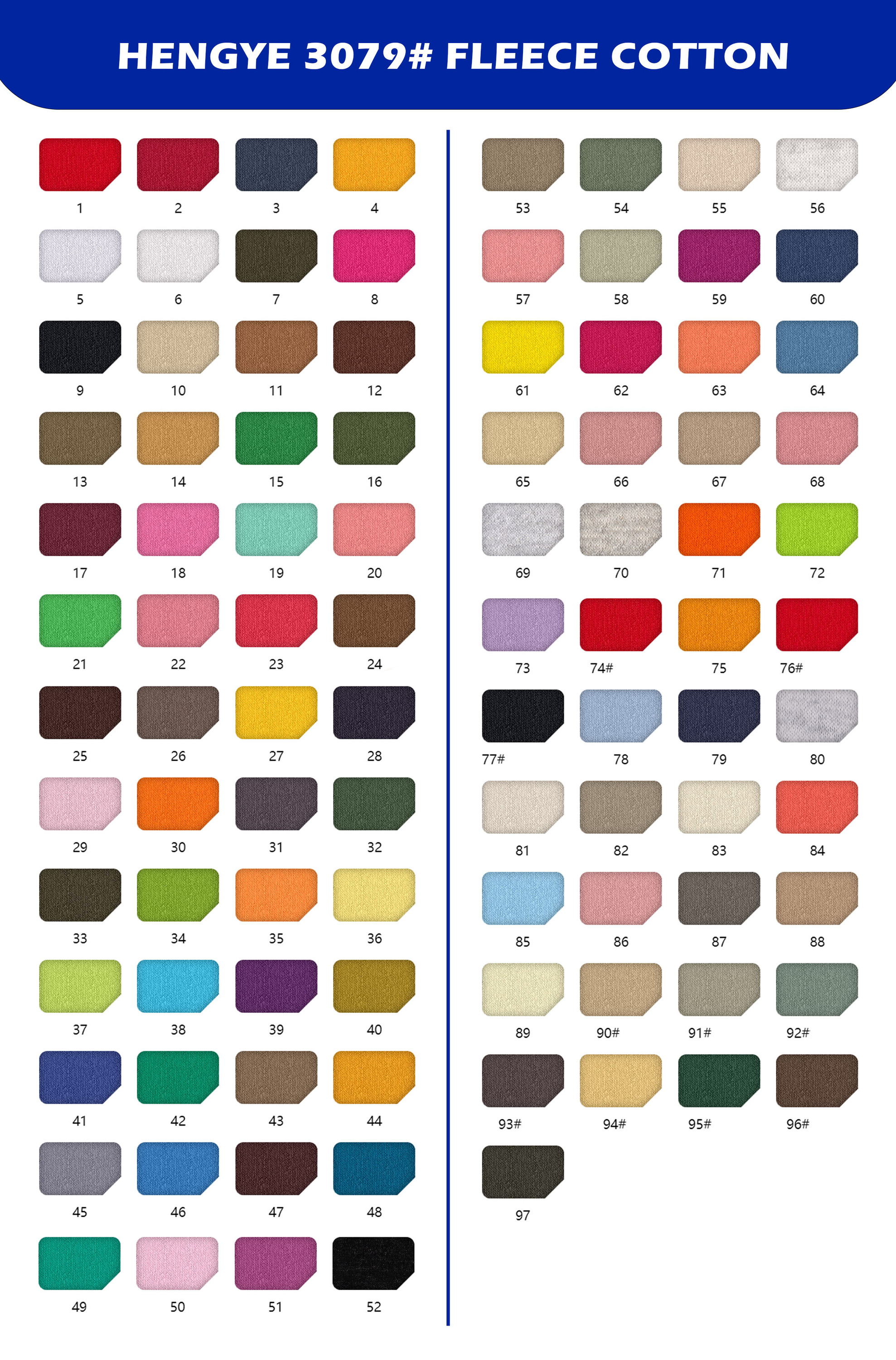 Selezione di cotone felpato