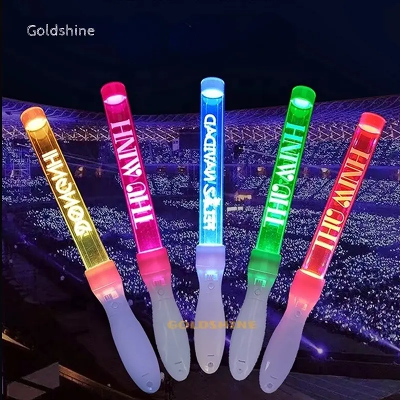 Tongkat lampu LED grosir tongkat lampu berkedip Led 30 CM 15 warna tongkat cahaya konser pesta sesuai pesanan konser LED Kpop Cheering RGB