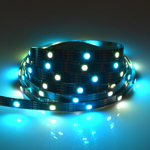 CE RoHS FCC PSE сертифицированная 30LED/m HD107S /APA102 Адресуемая гибкая светодиодная лента RGB черного цвета - Product Image 4