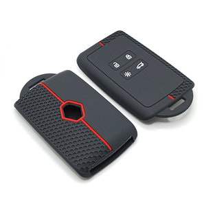 <strong>Key</strong> Shell Accessories Silicone Rubber Car <strong>Key</strong> Cover Case Carbon Fiber Pattern Compatible with Renault <strong>Espace</strong> Scenic 4 Arkana - Product Image 2