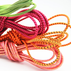 Cuerda de cordón elástico redondo elástico colorido Xinda 3mm Multi colores poliéster envuelto cordón elástico banda para ropa - Product Image 1