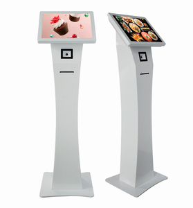 15นิ้วหน้าจอสัมผัส Capacitive ชั้นยืน QR รหัสสแกนเนอร์เครื่องพิมพ์ขั้วตู้ชำระเงินด้วยตนเองดิจิตอล