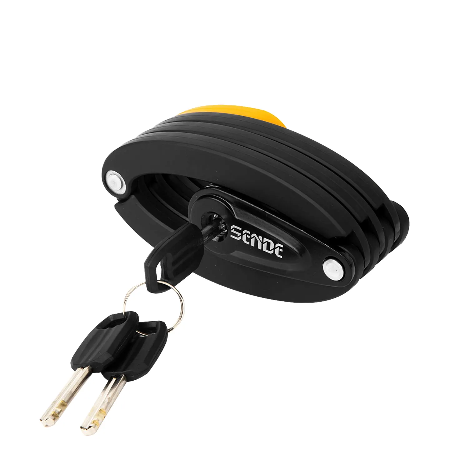 Candado plegable SENDE negro incluye 3 Llaves, candado plegable de 850mm, fácil de llevar, accesorio antirrobo para ciclismo, candado para bicicleta eléctrica