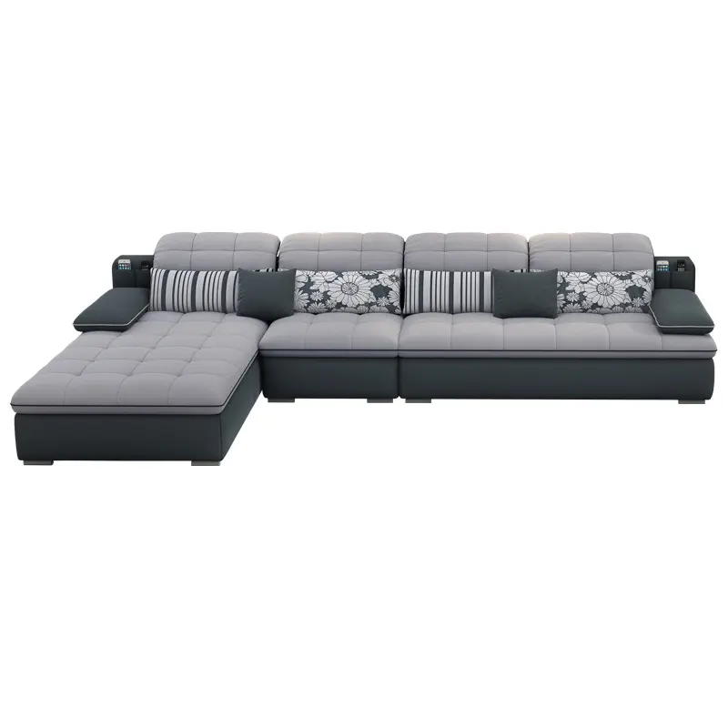 Hiện đại đơn giản vải phòng khách sofa đặt lớn và nhỏ đơn vị loại công nghệ kết hợp toàn bộ đồ nội thất sofa