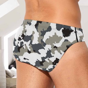 All Over Print Sexy Plus Size Stretch Badeanzug Bade bekleidung Herren Brief Mit Logo Gedruckt - Product Image 3