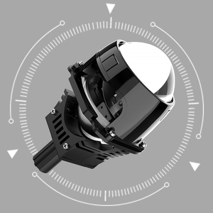 Sıcak satış gcar farlar araba akıllı sıcaklık kontrolü için 6500k 9-32V 100W 1100LM bi led lazer projektör lens far - Product Image 6