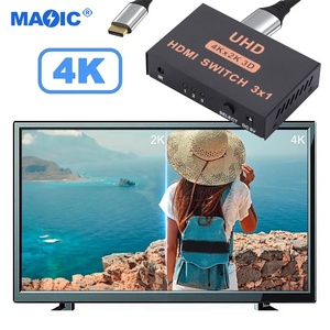 Equipos de audio y video Logotipo personalizado 4K 30Hz 3 en 1 salida Conmutador HDMI 3x1Conmutador HDMI 4K con control remoto - Product Image 6