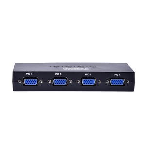 FJ-401UK Fjgear 4端口usb2.0/usb1.1 vga kvm交换机4进1出vga kvm交换机480mps，带桌面控制器 - Product Image 2