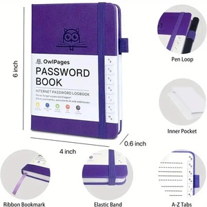 GuangAo Password Book With Alphabetical Tabs Hardcover Password Keeper <strong>Notebook</strong> Address Organizer Pocket Size Passcode Book