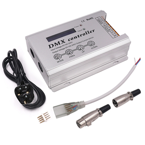 AC100-240V DMX RGB 解码器 DMX 3CH 电压高控制器 DMX300 用于 AC 110V/220V RGB Led 灯条霓虹灯欧盟/英国/澳大利亚/美国插头