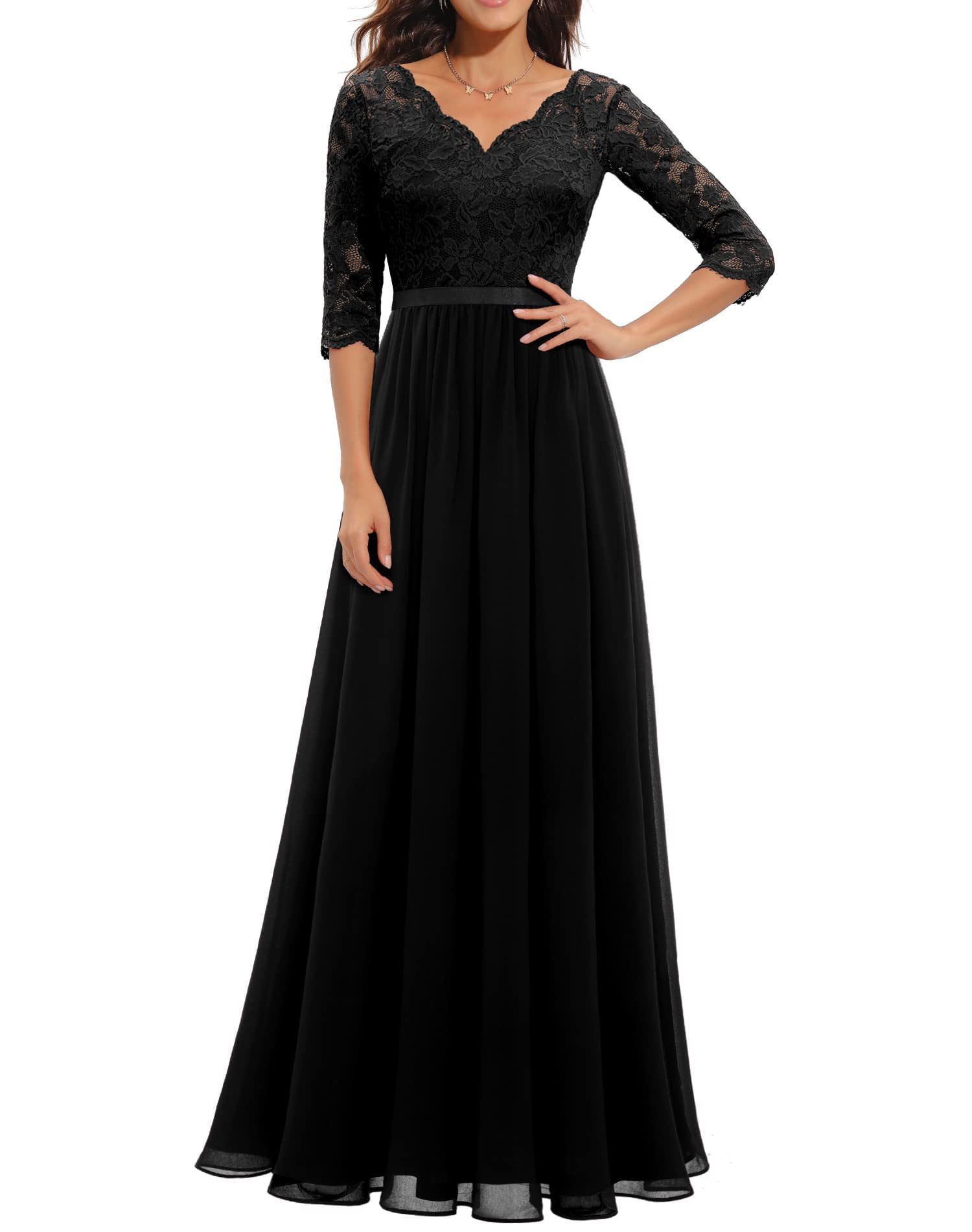 Three-quarter sleeve black