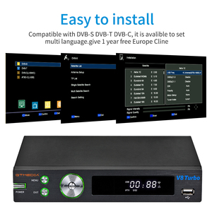 Gtmedia ตัวรับสัญญาณเทอร์โบ V8ดีวีดีสาย T2 S2X ชุดกล่องรับสัญญาณดาวเทียมดิจิตอล DVB - Product Image 3