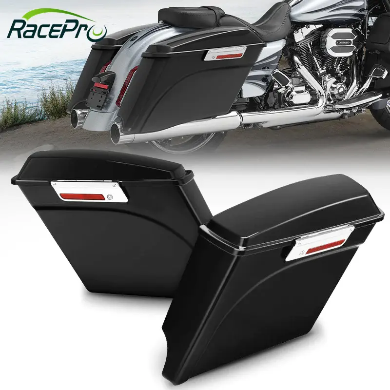 RACEPRO ABS motosiklet sert heybe yan kutusu su geçirmez eyer çanta için Harley Davidson Touring 1993-2013