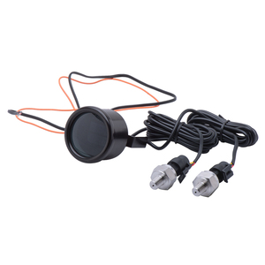 Universal 52mm Dual Display Dual Air <strong>Pressure</strong> Gauge PSI <strong>Bar</strong> Air Suspension RED&Blue LED with 2pcs 1/8NPT <strong>Sensors</strong>