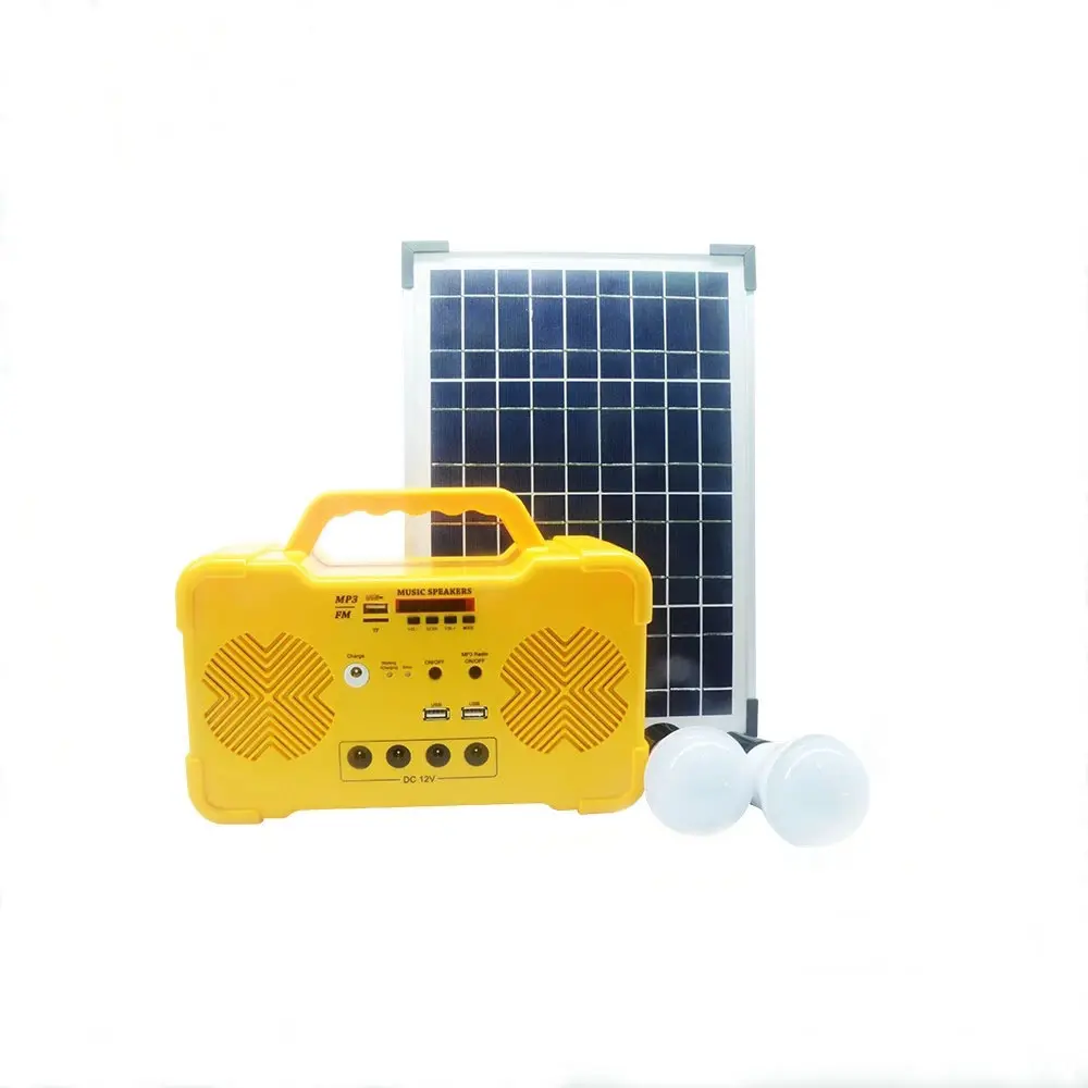 Nueva llegada 10W Home Mini sistema de iluminación solar con USB