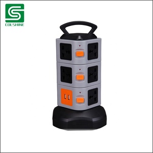 Multi Presa di corrente Desktop di Estensione Presa di Corrente con Interruttore USB Torre di Presa