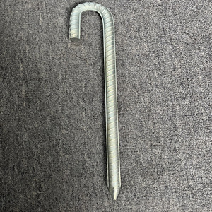 20-inch thép mạ kẽm J Móc Neo mặt đất Cổ Phần cốt thép Cổ Phần PEG cho chó cũi & J Lều Loại sản phẩm Neo - Product Image 6