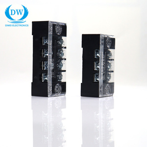 Fabricación de bloques de terminales fijos Serie TB-1510 15A/10P Terminal de conexión de latón Tornillo de doble fila Tornillo de tira cubierta - Product Image 2