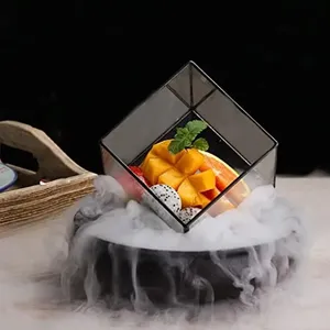 Sáng Tạo <span class=keywords><strong>Sashimi</strong></span> khô <span class=keywords><strong>Ice</strong></span> tấm Glass <span class=keywords><strong>Cube</strong></span> với Vòng Platter đa chức năng hải sản Sushi Nhà hàng Cá hồi phục vụ tấm - Product Image 2