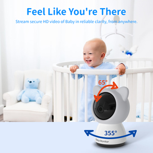 מצלמה צג התינוק עם מסך נייד תצוגה ו-wifi צפייה מרחוק 5 אינץ מסך מצלמה דיגיטלית חכם צג התינוק 2023 - Product Image 6