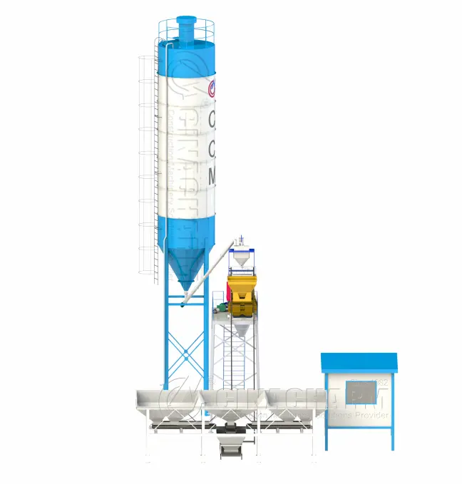 Petites machines à béton, mobilité, ciment, asphalte, mini hzs25, centrale à béton