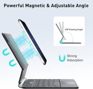 Gran oferta inalámbrica BT Magic Keyboard funda magnética retroiluminación LED Touchpad iPad funda con teclado para iPad 10,9/11 pulgadas - Product Image 3