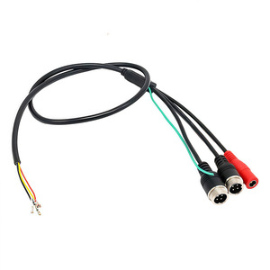 <strong>Customized</strong> Production of Aviation Public Head 2+DC Female+Lead Out Audio and Video Monitoring <strong>Control</strong> Cables - Product Image 1