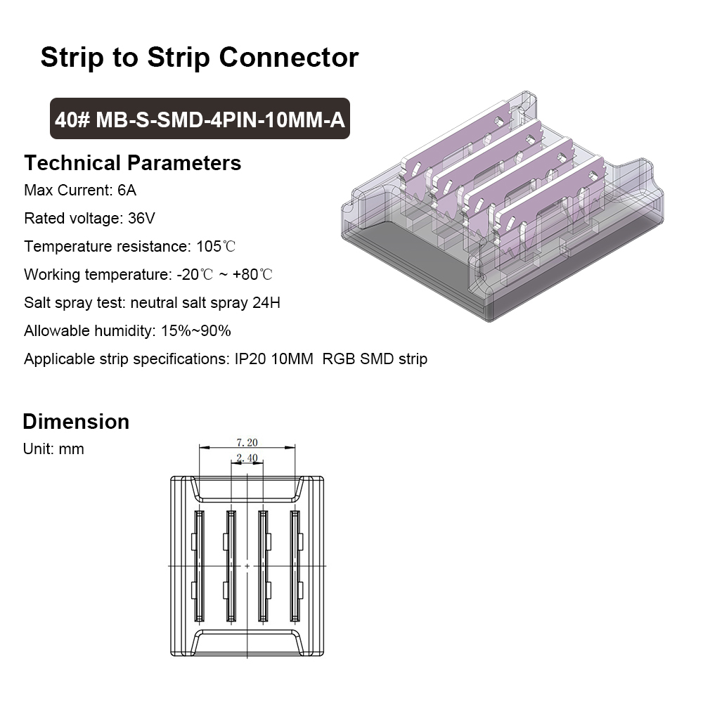 40# MB-S-SMD-4PIN-10MM-A