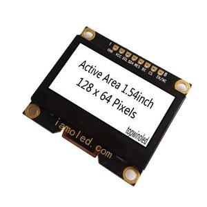 Vendita diretta in fabbrica 1.54 ''1.54 pollici 128x64 pixel colore bianco modulo display oled ssd1309 interfaccia SPI + I2C all'interno - Product Image 1