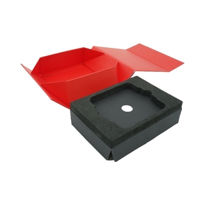 UnitedBox Wholesale <strong>Red</strong> Folding Luxury Rigid Packaging Large Magnetic Closure Gift <strong>Box</strong> With Foam Insert