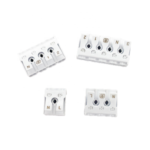 Bloque de terminales de cable de empuje de 3 pines sin tornillos Tipo de empuje de 5 posiciones con pie fijo - Product Image 4