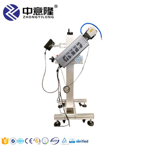 Hochpräzise intelligente fliegende industrielle 30W/60W CO2-Lasercodiermaschine für den Druck von Kunststoff kappen - Product Image 3