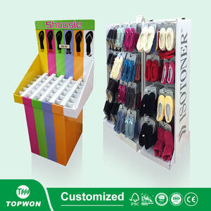 Estantes rotativos personalizados Fsdu para suelo, estante de mesa con gancho de papel, cartón corrugado, soporte de exhibición para calcetines - Product Image 6