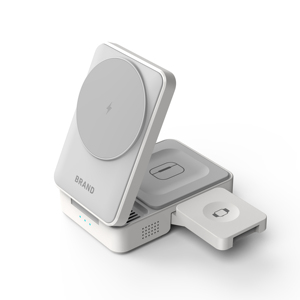 Vina Foldable Three in <strong>One</strong> Wireless Charging Station 3 in 1 Magnetic Wireless <strong>Charger</strong> Stand Compatible for Phone Iphone Products - Product Image 1