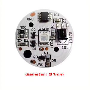 RGB LED Light Board DC 5V USB potenza ingresso gradiente colori 1 metro nero o bianco cavo telecomando 3W SMD Chip - Product Image 4