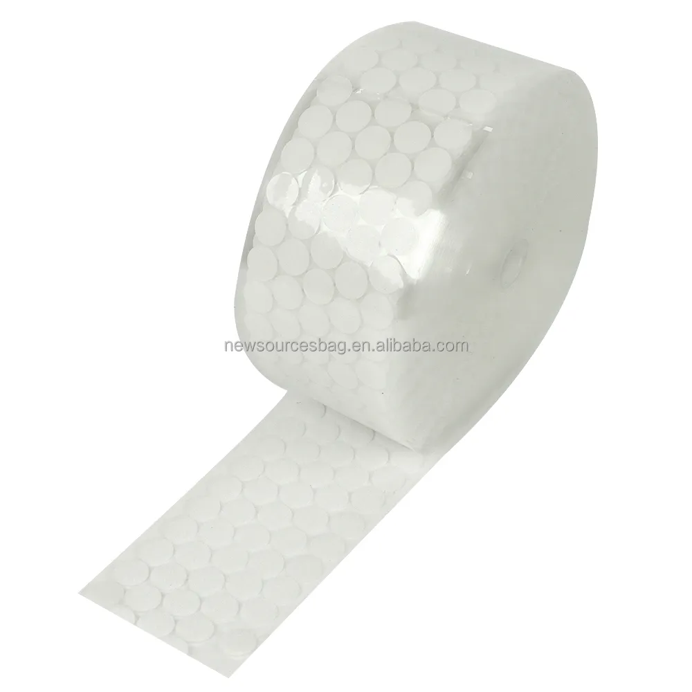 Velcroes Strong Self Adhesive tape 20mm 25mm Customized Waterproof velcroes sticky back hook and loop transparent tape dots