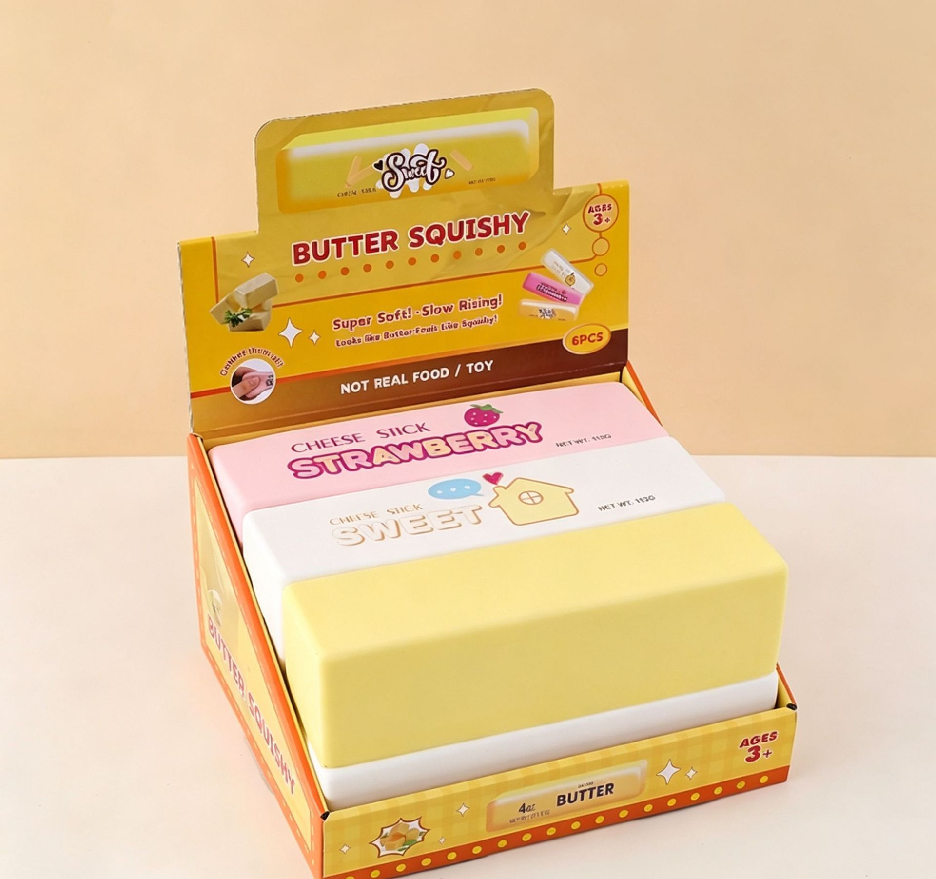 กล่องสีสำหรับชีสสติ๊กขนาดใหญ่ - ชุดละ 6 ชิ้น