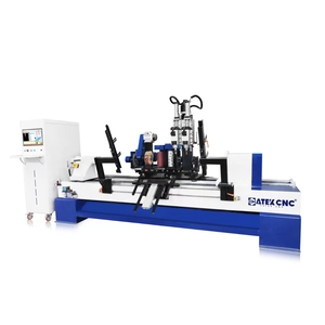 Torno de madera CNC de carga y descarga automática de precio barato de alta calidad para columnas, escalera, bate de béisbol, torno CNC