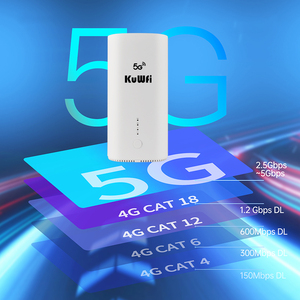 נתב 5GM04 KuWFi Wi-Fi6 5G עם חריץ לכרטיס סים, מהירות גבוהה של 3.5Gbps, Sdx62 דו-תדרי AX3000, יציאות גיגה-ביט, נתב 5g פנימי עם חריץ לכרטיס סים - Product Image 3