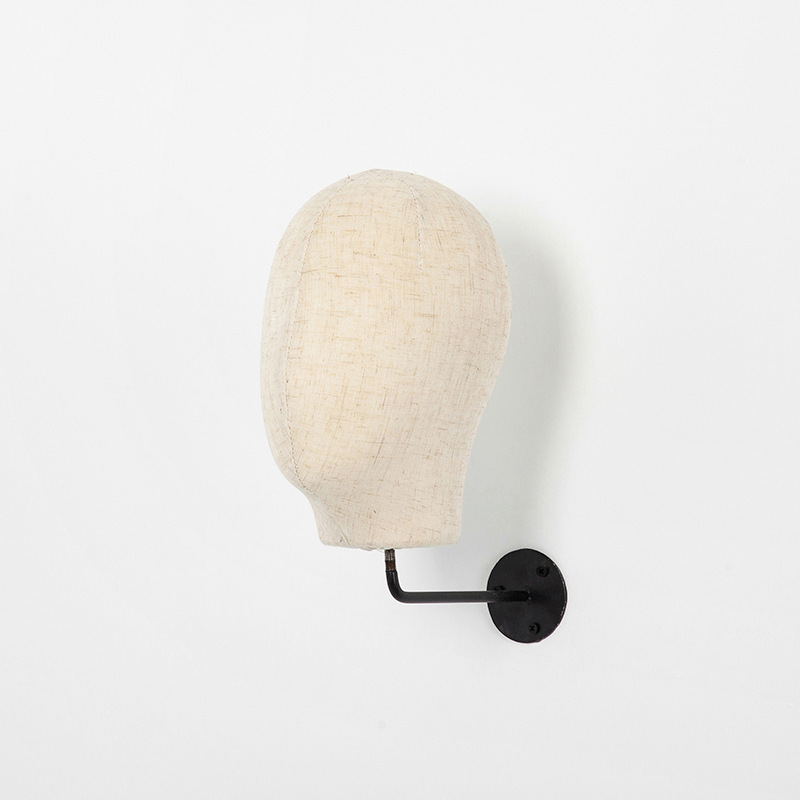 Beige linen head + black handle 15cm