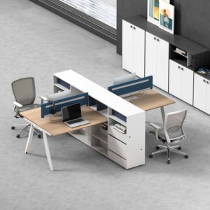 Modern Modular <strong>Multi</strong>-person Combination Desk Contemporary <strong>Functional</strong> Desks <strong>Design</strong> 4 Way Staff <strong>Table</strong> Workstation Made in China - Product Image 1