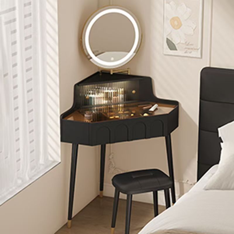 Black makeup table-no mirror-no stool