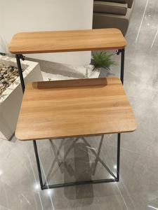 Neuer Typ 2-Tier Klapp schreibtisch Holz Home Office <span class=keywords><strong>Computer</strong></span> Faltbarer Laptop Tisch Platzsparend mit Regal