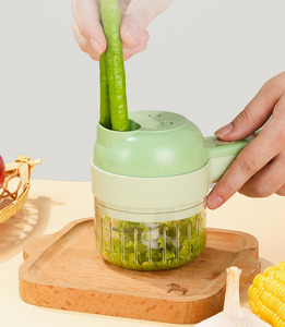 4 in1ガーリックグラインダーUSBワイヤレスハンドヘルドキッチンポータブル自動電気野菜カッターセット